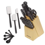 Farberware Triple Rivet High-carbon Knife Block & Kitchen Tool Set Black. Fixed Price $32.63.