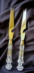 Waterford Crystal Bar/cheese Knives 2 Handle Stainless Steel Ireland. Fixed Price $66.00.