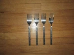 Vtg Mid-century Nasco Costellano Korea Stainless Flatware Set Of 4 Dinner Forks. Fixed Price $22.29.