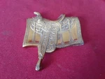 Vintage Jennings Bros. 1728 Desk Top Saddle Decor Plated Cast Alloy With Lead. Fixed Price $65.00.