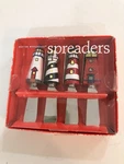 Lighthouse Boston Warehouse Cheese Spreaders 4 Stainless Steel W/box. Fixed Price $18.00.