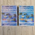 Set Of 8 Chadwick-miller Knife Rests Crystal Clear Tableware Mcm Hollywood 1971. Fixed Price $29.99.
