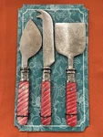 Anthropologie Cheese Knives Set Of 3 Charcuterie Board Ornate Nos. Fixed Price $13.00.