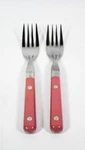 2 Washington Forge Mardi Gras Mauve Stainless Dessert Forks Korea. Fixed Price $12.00.