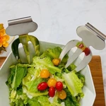 2 Pcs Supreme Salad Hand Servers Stainless Steel Pasta. Fixed Price $18.00.
