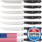 Retailer Basics 8-PIECE Full Tang Stainless Steel Serrated Steak Knife Set 4.5. Fixed Price $41.53.