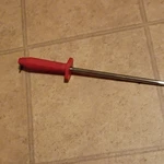 F Dick Sharpening Steel Red Handle Silver Metal Plastic Kitchen Tool Germany. Fixed Price $40.00.
