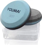 Round Sharpening Stone Dual Grit Axe Edge Blade Hand Tool Puck Sharpener. Fixed Price $13.99.
