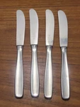Set Of 4 Wmf Fraser's Cromargan Triangle Line Dinner Knives Stainless Germany. Fixed Price $29.99.