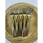 Cellini Romanesque Golden Japan Rose Floral Design Forks Set Of 5 Used Fair Read. Fixed Price $19.95.