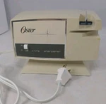 Vintage Oster Beige Electric Knife Sharpener Model 511-06B Wheel Tested. Fixed Price $11.95.