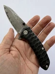 Aubey VG10 Damascus Rain-drop 2.95" Blade Handforged 76 Layers Folding Knife. Fixed Price $49.95.