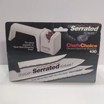 New Serrated Knife Sharpener White Edgecraft Chef Choice 430 Manual Open Box. Fixed Price $12.99.