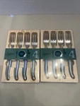 Laguiole Flatware Blue Handled Cake Forks French Home Made In France Set Of 2. Fixed Price $36.89.