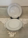 Grace Concerto Fine China Bread Plate Floral Pattern-silver Trim 6.5 Set 4. Fixed Price $15.99.