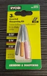 Ryobi 3PC Assorted Sharpening Kit. Fixed Price $9.99.
