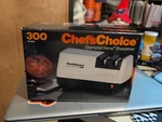 Chefs Choice Model 300 Electric Diamond Hone Knife Sharpener W/box & Instruction. Fixed Price $14.99.