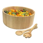 Woodard & Charles 11" X 1/2" Salad 4" Rubberwood Bowl With Servers. Fixed Price $51.59.