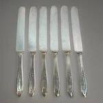 Oneida Adam Community Dinner Knives Monogram Set Of 6 Antique Silverplate. Fixed Price $18.00.