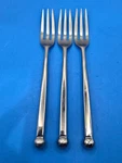 Sasaki Orbit Stainless Salad Forks Set Of 3. Fixed Price $49.95.