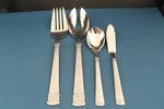 Oneida Tiramisu Serving (4PC Set) Pierced Spoon Meat Fork Sugar 18/10 Stainless. Fixed Price $12.74.
