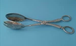 Elegance Ornate Vtg Ep Zinc Alloy Silverplated Scissor Salad Tong. Fixed Price $11.12.