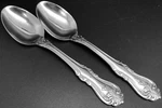 Reed & Barton Stainless Set Of 2 RDS167 Tubor Lily 6-3/8" Teaspoons (RF840). Fixed Price $9.95.