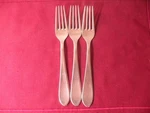 Set Of 3 Dinner Forks Cohr Denmark Stainless Standard Pattern 7/8". Fixed Price $84.79.