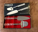 Mirage By Robinson Hostess Helper Set Cheese Slicer And Cake Knife Used Box. Fixed Price $10.99.