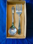 Thirstystone Stamped 2 Pc Stainless Steel Salad Servers (10" & 11" L) New (#60). Fixed Price $29.99.