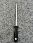 Wusthof Sharpening Steel Rod Black Handle Stainless Knife Hone Kitchen Germany. Fixed Price $23.99.