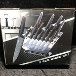 Knife Set, Hobo 17-PIECE Kitchen Knives German Stainless Steel. Fixed Price $41.99.