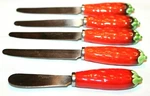 Shafford Stainless Steel Japan Ceramic Strawberry Dip Spreader Small Knives X5. Fixed Price $59.98.