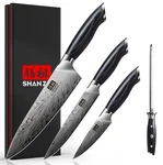 Shan Zu 3PCS Chef Knife Set Powder Steel With 8" Classic Honing. Fixed Price $65.99.