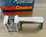 Chefs Choice Model 460 Diamond Hone 2 Stage Straight & Serrated Knife Sharpener. Fixed Price $19.99.