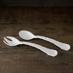 Beatriz Ball Vida Alegria Large Salad Servers 11.75" White Melamine. Fixed Price $29.50.