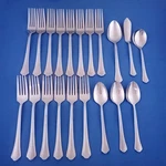 International Capri Frost 20 Pc Set Lot Forks, Spoons, Sugar, Butter. Fixed Price $35.69.