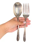 Holmes & Edwards Deepsilver Fashion 1956 Salad Serving Set Fork Spoon. Fixed Price $30.00.