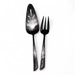 National NST64 Textured Flower Stainless Steel Flatware Serving Pieces. Fixed Price $13.88.