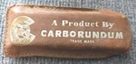 Carborundum 3"X7/8" Sharpening Stone W/brown Leather Sleeve, Trademark, Vintage. Fixed Price $13.00.