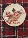 Mud Pie 4" Appetizer Tapas Holiday Christmas Santa Plate With Fork. Fixed Price $8.00.
