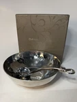 Culinary Concepts Olive Bowl & Polished Knot Spoon Set Hammered Steel New Box. Fixed Price $20.00.