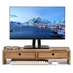 Kirigen Wood Monitor Stand With 2 Drawers, Solid Computer Riser .... Fixed Price $87.81.