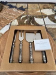 Pottery Barn Stamped Four Cheese Knives Handle Stainless Steel Blade , India. Fixed Price $49.98.