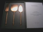 Williams Sonoma Copper Cheese Knives Wide Blade-teardrop Blade-pronged Knife Nwt. Fixed Price $45.00.