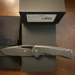 Kansept Knives Mini Kyro Framelock Black Titanium Folding S35VN Knife 2001B3. Fixed Price $100.00.