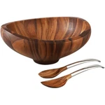 Nambe Butterfly Acacia Wood Salad Bowl With 2 Servers Made Of .... Fixed Price $320.79.
