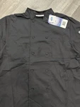 Works Unisex Cool Vent Chefs Shirt Black Medium - Polycotton Short Sleeve. Fixed Price $18.50.