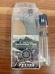 Rh Preyda 3" Tactical Sharpening Stone, Hard Black Arkansas, Lanyard Sleeve Oil. Fixed Price $12.00.