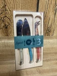 Set Of 3 French Home Laguiole Cheese Knife, Spreader Cleaver White Blue New. Fixed Price $14.95.
